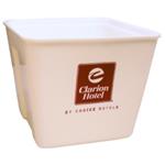 Clarion Hotel Ice Bucket - Vanilla  Burgundy - 72/case