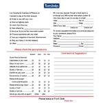 Travelodge Comment Cards