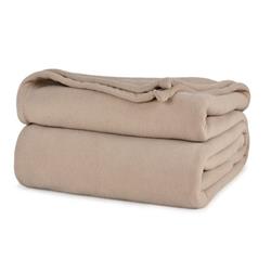 90x90 Queen Fleece Blanket - Tan