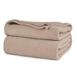 90x90 Queen Fleece Blanket - Tan