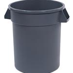32 Gallon Round Waste Bin - Gray