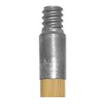 60" Metal Threaded Wood Handle for Push Brooms