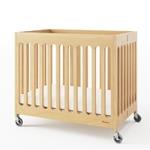 Compact Boutique Folding Crib -Natural