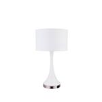 Howard Johnson Single Table Lamp w/ Rocker Switch @ Base - White