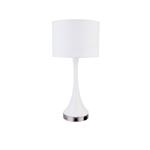Howard Johnson Twin Table Lamp w/ 2 Rocker Switches @ Base - White