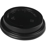 Hot Cup Lids, Fits 10 oz to 20 oz Hot Cup, Plastic, Black, 1,000/Carton