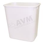 Plain 13 qt. Wastebasket - White