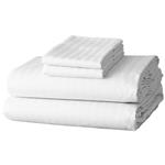 T-250 Woven King Striped Flat Sheets