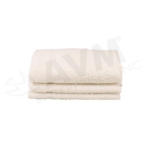 12x12 (1 lb) White 100% Terry Cotton Economy Towel, Towels, Wash