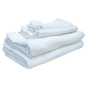 12 Wholesale Strong And Durable White Cotton Poly Blend Bath Towel Size  24x40 - at 