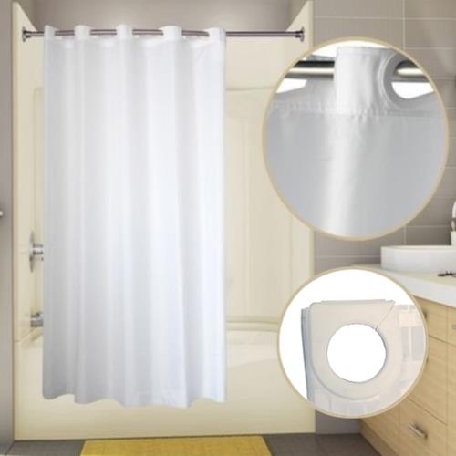 Avm Enterprises Inc Pre Hooked Nylon Shower Curtain