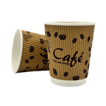 "Hot & Cold" 9 oz. Paper Ripple Cup
